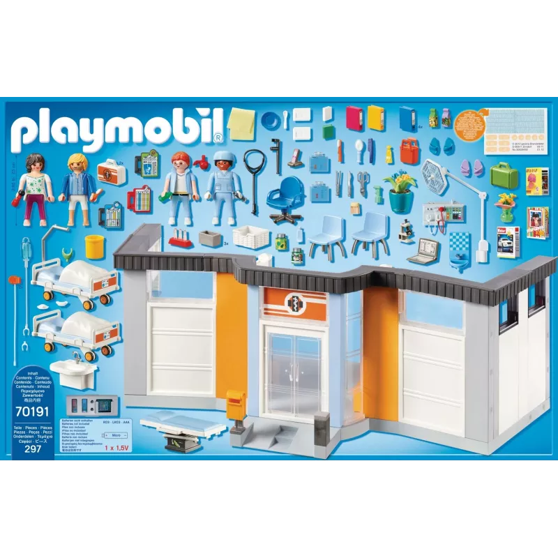Žaislinė figūrėlė Playmobil 70191 Įrengta ligoninės palata, 297 dalių