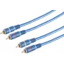 Garso RCA (cinch) kabelis ShiverPeaks 40605 — 2 jungtys, 5 m, mėlynas