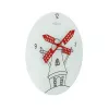 NeXtime klok 8807 Windmil, Ø30 cm, sieninis, baltas/juodas/raudonas