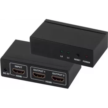 HDMI skirstytuvas ShiverPeaks 05-03002 — 1 į 2 išėjimai, palaiko 4K2K