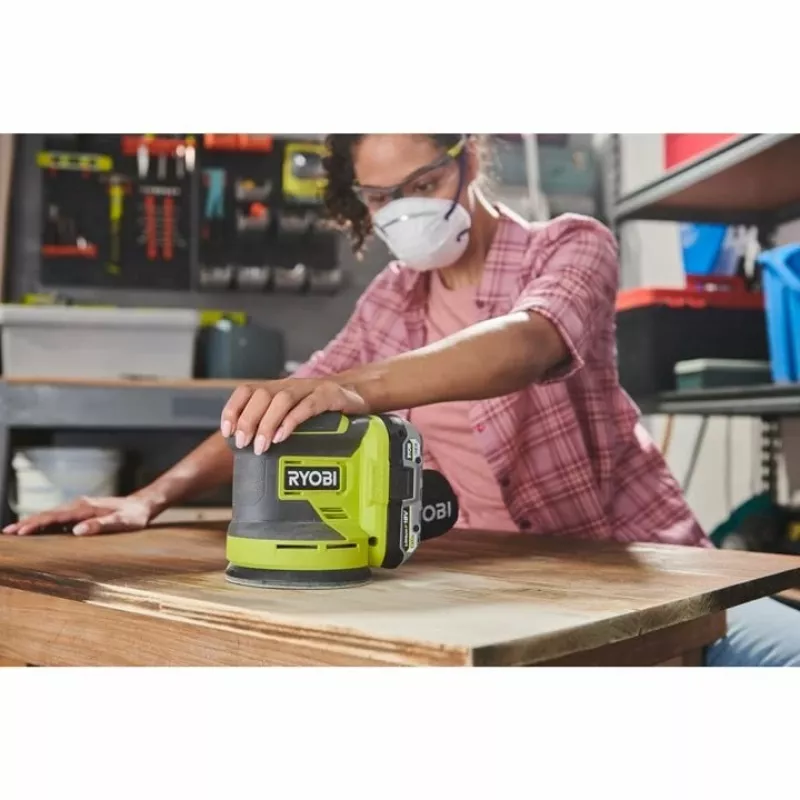 Ryobi kampinis šlifuoklis RROS18-0 18V (be akumuliatoriaus ir įkroviklio)