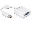 Vaizdo kabelio adapteris DeLOCK 61766 0,125 m VGA DisplayPort baltas