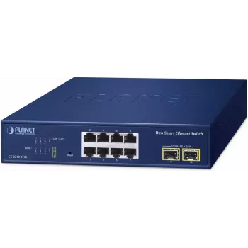 Valdomas jungiklis PLANET GS-2210-8T2S 8 prievadų 10/100/1000T + 2 prievadų L2 Gigabit Ethernet