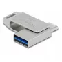 USB atmintukas DeLOCK 16GB USB-C / USB-A metalinis korpusas