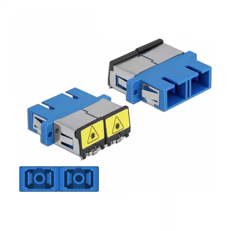 Optiminis skaidulų mova DeLOCK 86893 SC Duplex moteriška į SC Duplex moteriška mėlyna