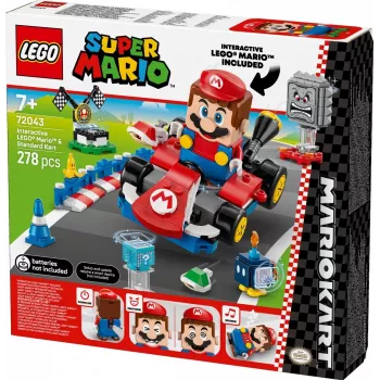 LEGO Statybinis žaislas 72043 Super Mario interaktyvus Mario Kart su standartiniu kartu