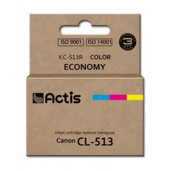 Actis KC-513R rašalas (Canon CL-513 pakaitalas; standartinis; 15 ml; spalva: žydra, purpurinė, geltona)