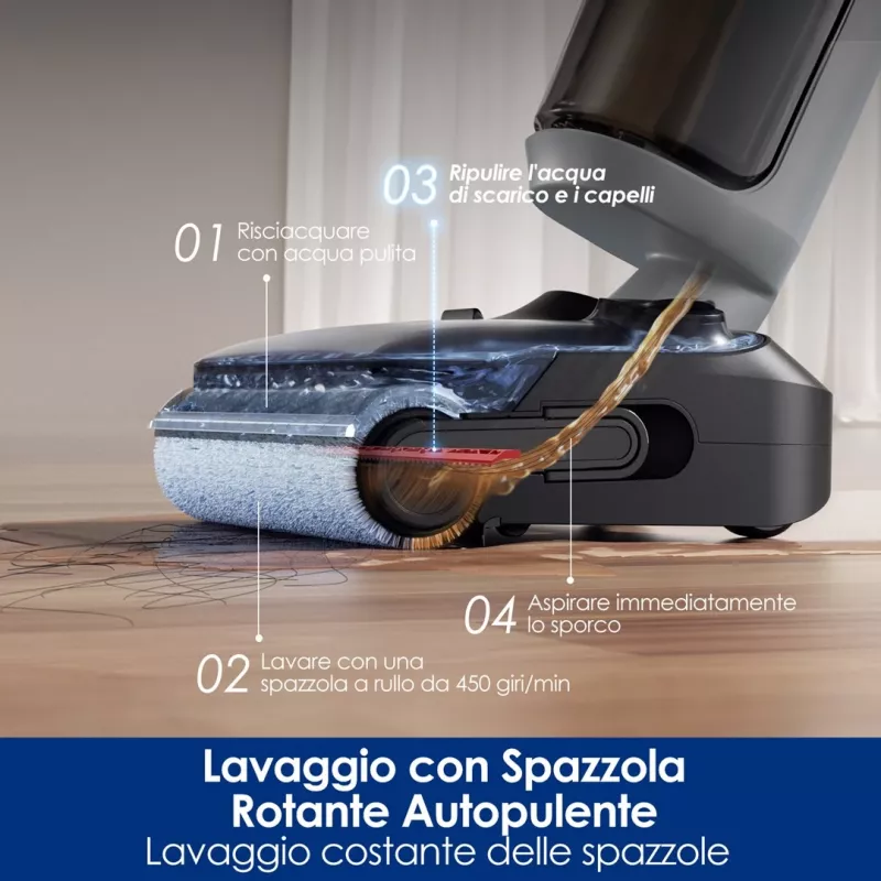 Belaidis grindų valiklis Tineco Floor One i5 Stretch Plus – lengvas šlapias ir sausas vertikalus grindų plovėjas