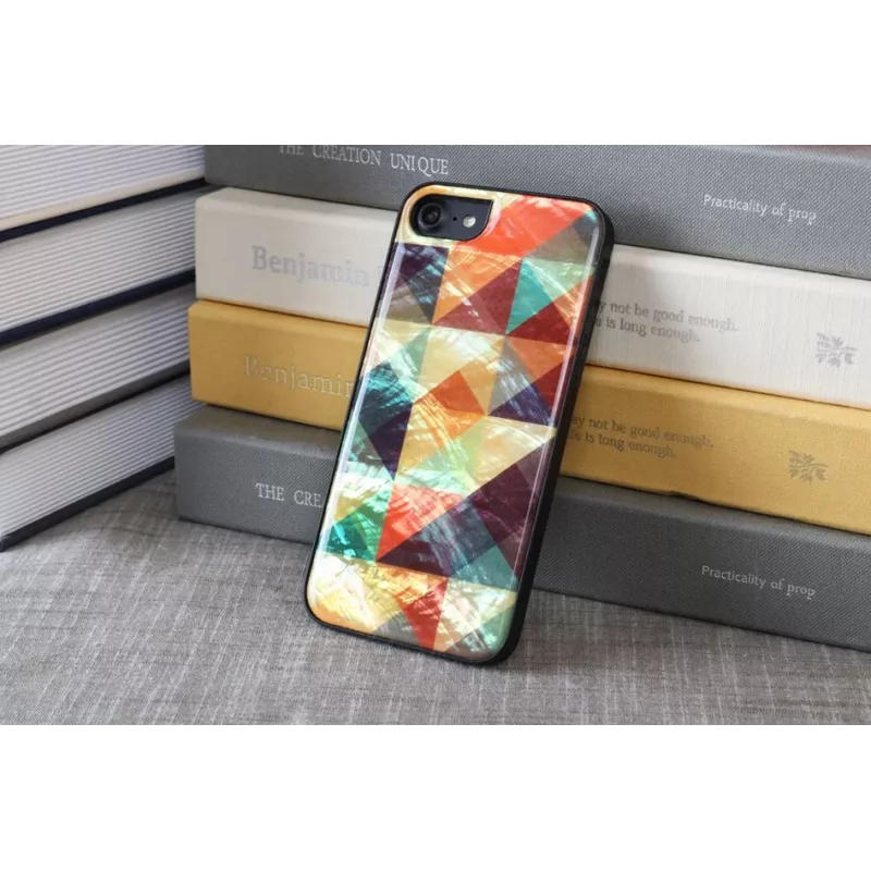 Apsauginis dėklas iKins Apple iPhone 8/7 – mozaikinis raštas, juodas