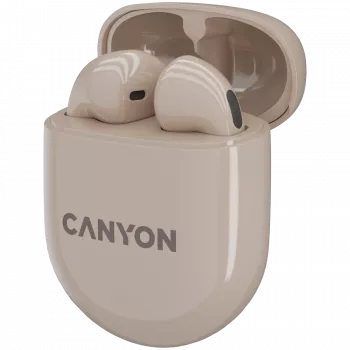 Canyon Bluetooth Ausinės TWS-6 Gaming Mode/BT 5.3 smėlio spalvos mažmeninė (CNS-TWS6BE)