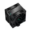 Oro aušintuvas DeepCool AK400 ZERO DARK PLUS — 120 mm FDB ventiliatorius, 4 šilumos vamzdeliai 6 mm, skirtas LGA 1700/AM4/AM5, aukštis 155 mm, juodas