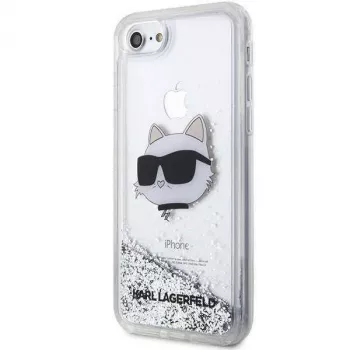 Karl Lagerfeld | Original Dėklas iPhone SE 2022/SE 2020/7/8 Karl Lagerfeld Kietas Dėklas Blizgučiai Choupette Galva (KLHCI8LNCHCS)