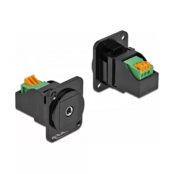 DeLOCK 86732 D tipo modulis su 3,5 mm stereo lizdu ir gnybtų bloku