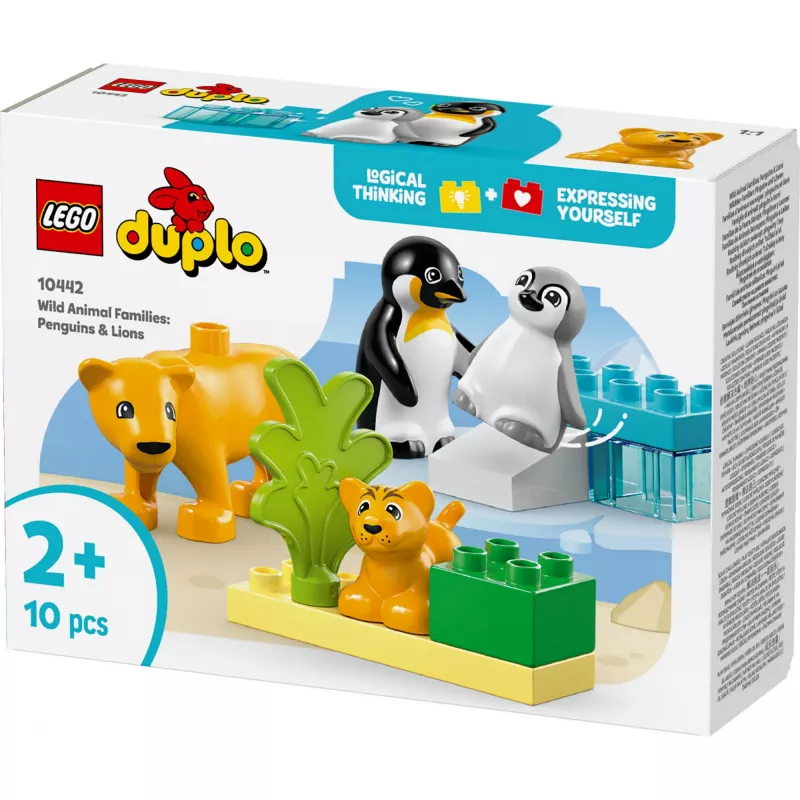 LEGO DUPLO 10442 Laukiniai gyvūnai: Pingvinai ir Liūtai