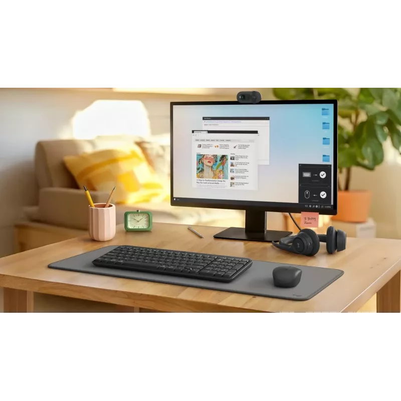 Belaidės klaviatūros ir pelės rinkinys Logitech MK250 Compact