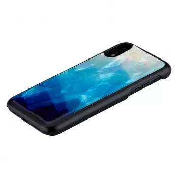 Dėklas iKins iPhone XR — mėlynas ežero paviršius, juodas vidus