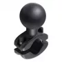 RAM Mounts Rail Clamp rutulinis pagrindas 1,25–1,875 colio bėgiams, juodas aliuminis