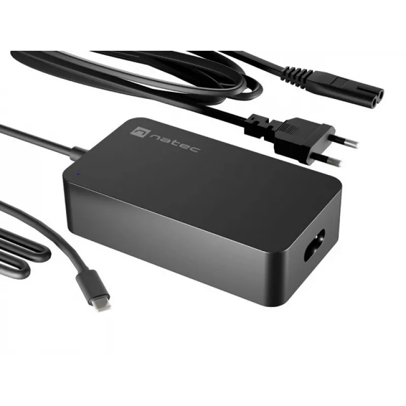 NATEC Grayling USB-C 45W maitinimo adapteris universalus juodas