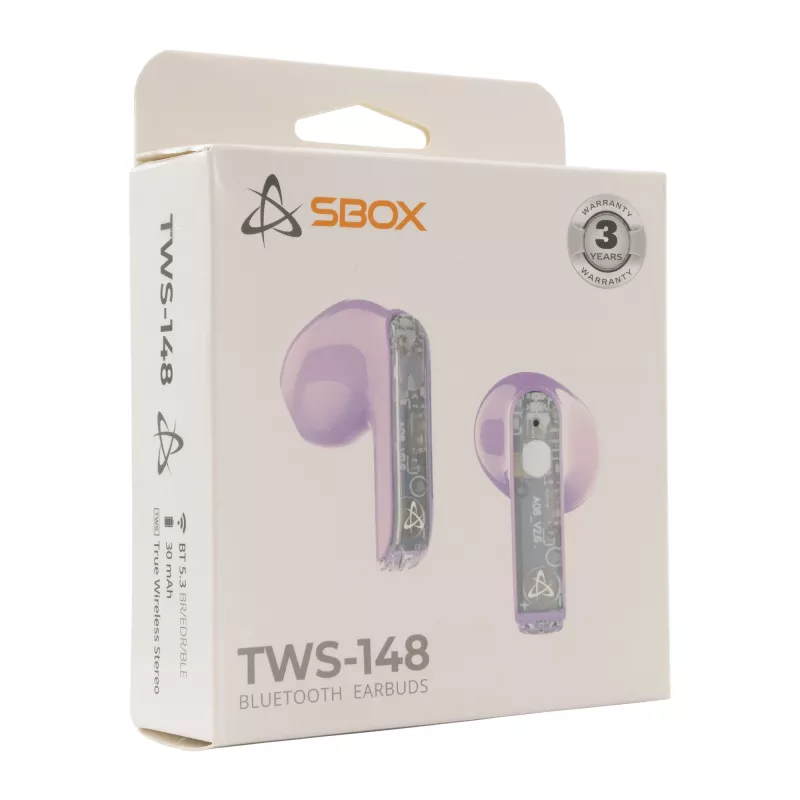 Belaidės ausinės SBOX EB-TWS148 Violetinės