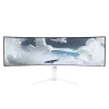 Išlenktas monitorius Arozzi Nova 49 colių (124,5 cm) Dual QHD 5120×1440 LED VA, 32:9, 4 ms, USB šakotuvas, garsiakalbiai, baltas