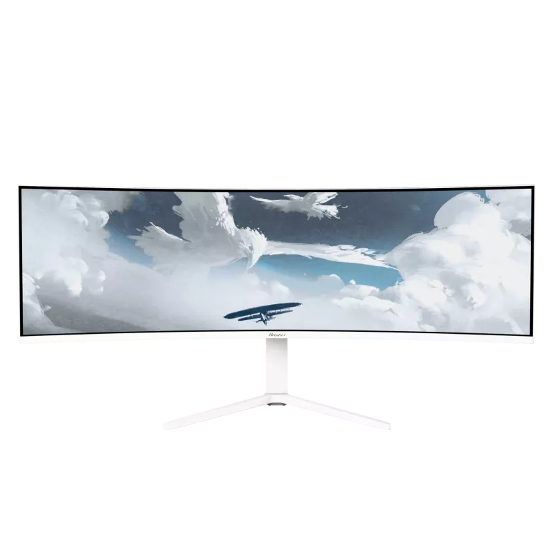 Išlenktas monitorius Arozzi Nova 49 colių (124,5 cm) Dual QHD 5120×1440 LED VA, 32:9, 4 ms, USB šakotuvas, garsiakalbiai, baltas