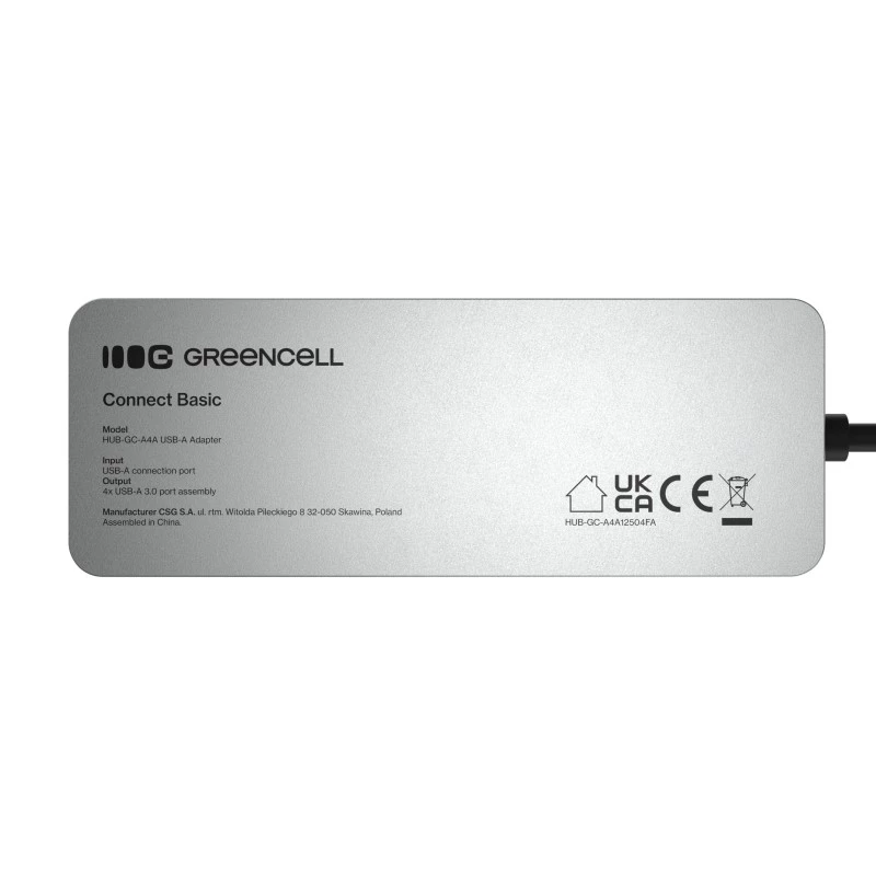 USB išplėtimo stotelė Green Cell HUB-GC-A4A — 4 prievadų USB-A 3.0 šakotuvas