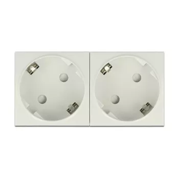 Sieninis kištukinis lizdas DELOCK 81325 CEE 7/3, 250 V, 16 A, baltas, ABS, 45×90×40 mm (5 vnt.)