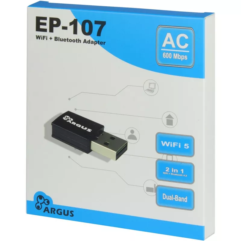 Tinklo adapteris Inter-Tech 88883056 WLAN Bluetooth 600 Mbit/s