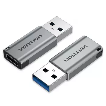 Vention USB 3.0 Kištukas į USB-C Lizdą Adapteris Pilkas Aliuminio Lydinys