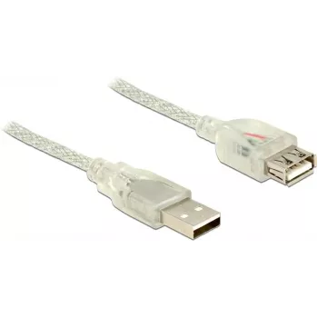 USB ilginimo laidas DeLOCK 83884 USB 2.0 3 m permatomas