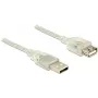 USB ilginimo laidas DeLOCK 83884 USB 2.0 3 m permatomas