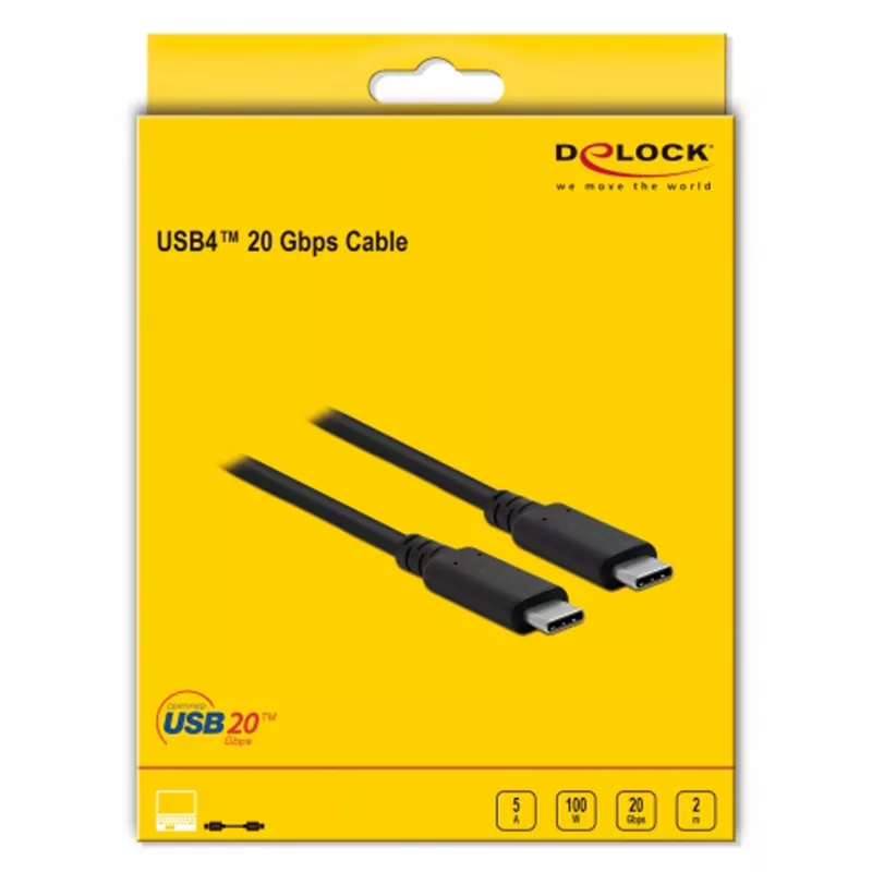 USB laidas DeLOCK USB4 20 Gbps 2 m