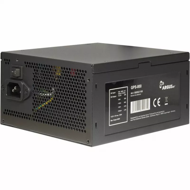 Maitinimo blokas Inter-Tech Argus GPS-800 800W, 80+ Gold, ATX, 14cm ventiliatorius