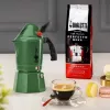 Kavinukas BIALETTI Moka BREAK ALPINA — 3 puodeliams, žalias, aliuminis, bakelitinė rankena