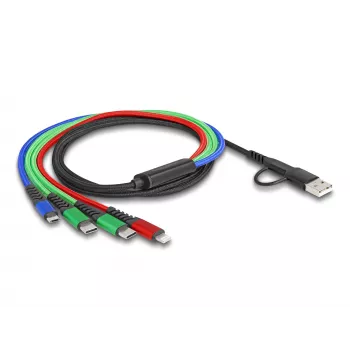 USB laidas DeLOCK 87035 1,2 m USB 2.0 USB-A USB-C Micro USB-B Lightning