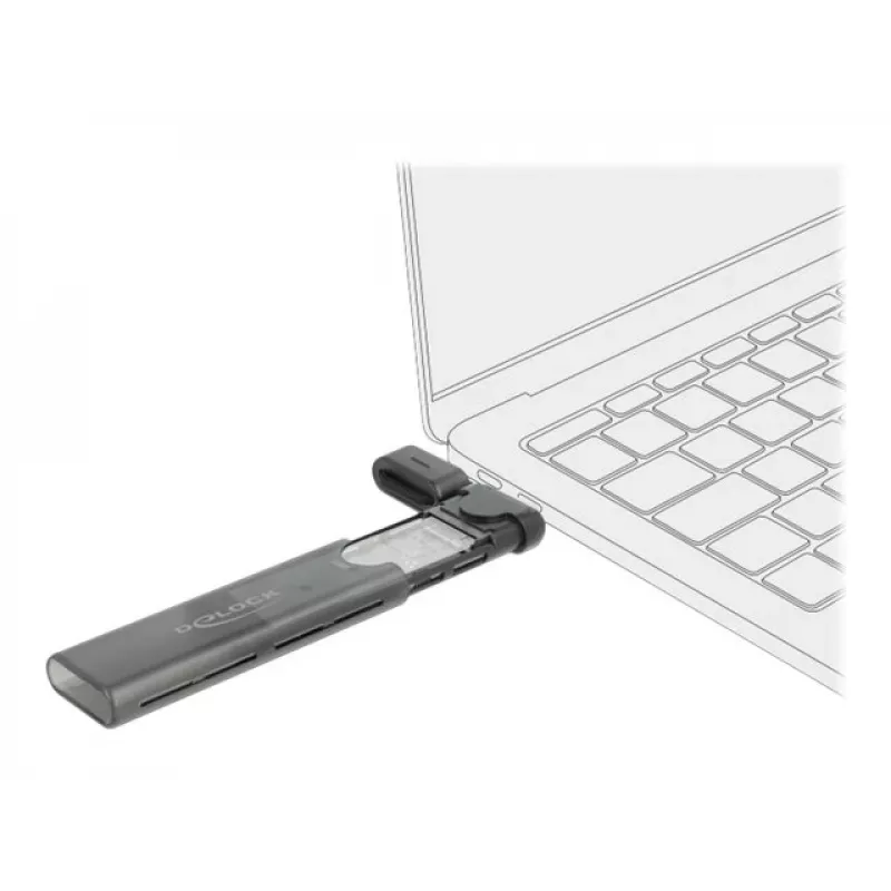 DeLOCK 42635 Juodas M.2 SSD korpusas (USB-C, NVMe/SATA, iki 10 Gbit/s)