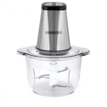 Elektrinis smulkintuvas HEINRICH'S HMZ 8850, 500 W, 2 L dubuo, 4 peiliai, technopolimeras, sidabrinis