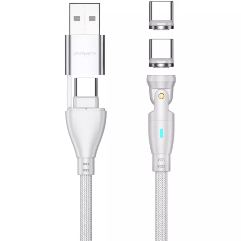USB kabelis 4smarts 541236 USB 2.0 1,8 m USB C baltas