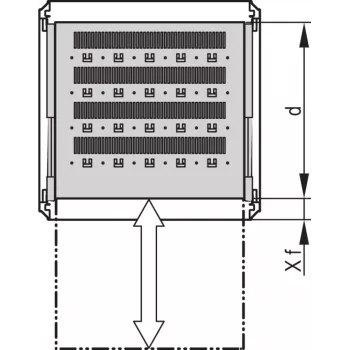 SCHROFF 19SHELF TELE.2U 600D RAL7035 - Stovo aksesuaras (22130353)