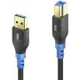 USB laidas PureLink FI-U300-020 2m USB 3.2 Gen 1 USB A USB B juodas mėlynas