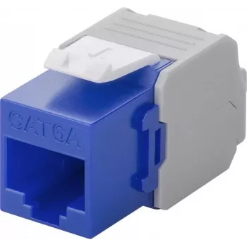 Wentronic Goobay CAT 6a KeyStone RJ45 lizdas, neekranuotas, 500MHz, mėlyna-balta (90688)