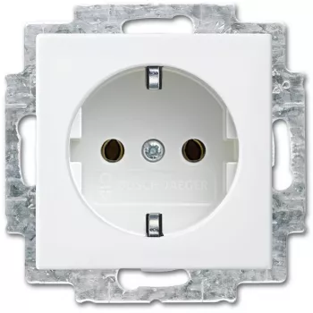 Kintamosios srovės kištukinis lizdas Busch-Jaeger 2P+E 16 A 250 V Baltas