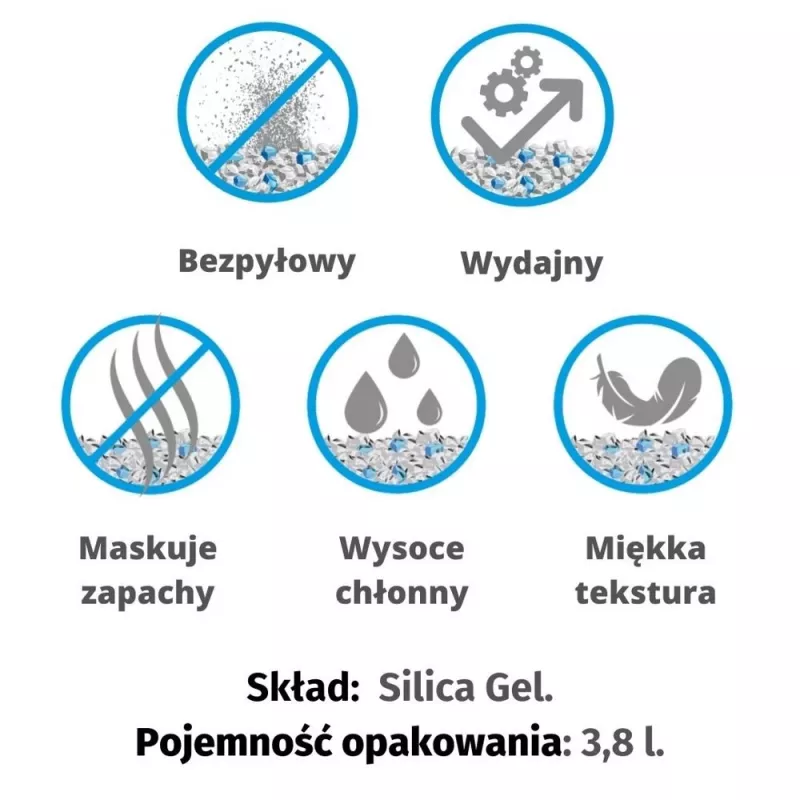 Kačių kraikas DIAMENTIQ Neutral bespalviai silikoniniai granules 30 L – bekvapis, 1–6 mm
