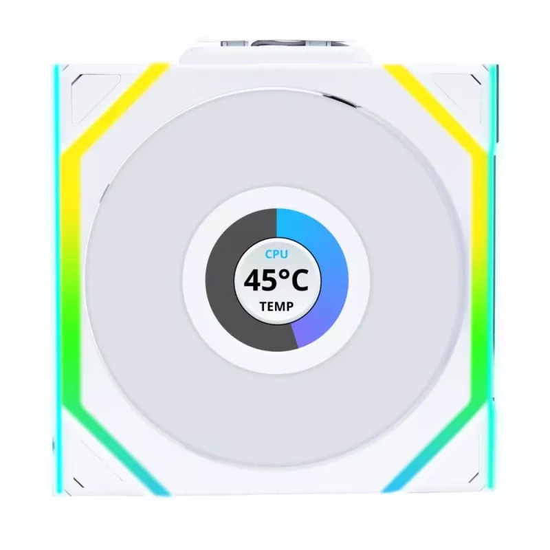 Lian Li UNI FAN SL Wireless LCD ARGB 120mm Baltas 3 vnt. rinkinys