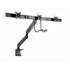 Stalinis monitoriaus laikiklis GEMBIRD MA-DA3-03, 3 rankenos, dujinė spyruoklė, VESA 75–100x100, tinka 3 ekranams iki 27 colių, maks. 18 kg, juodas