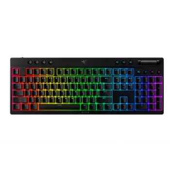 Gaming klaviatūra Razer BlackWidow V4 Low-profile Wireless – žemo profilio mechaniniai klavišai, Bluetooth ir 2,4 GHz