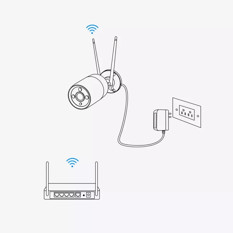 Reolink W320 – 5MP lauko apsaugos kamera, 2,4/5 GHz Wi-Fi, asmens/transporto priemonės/gyvūno aptikimas, 100 pėdų naktinis matymas