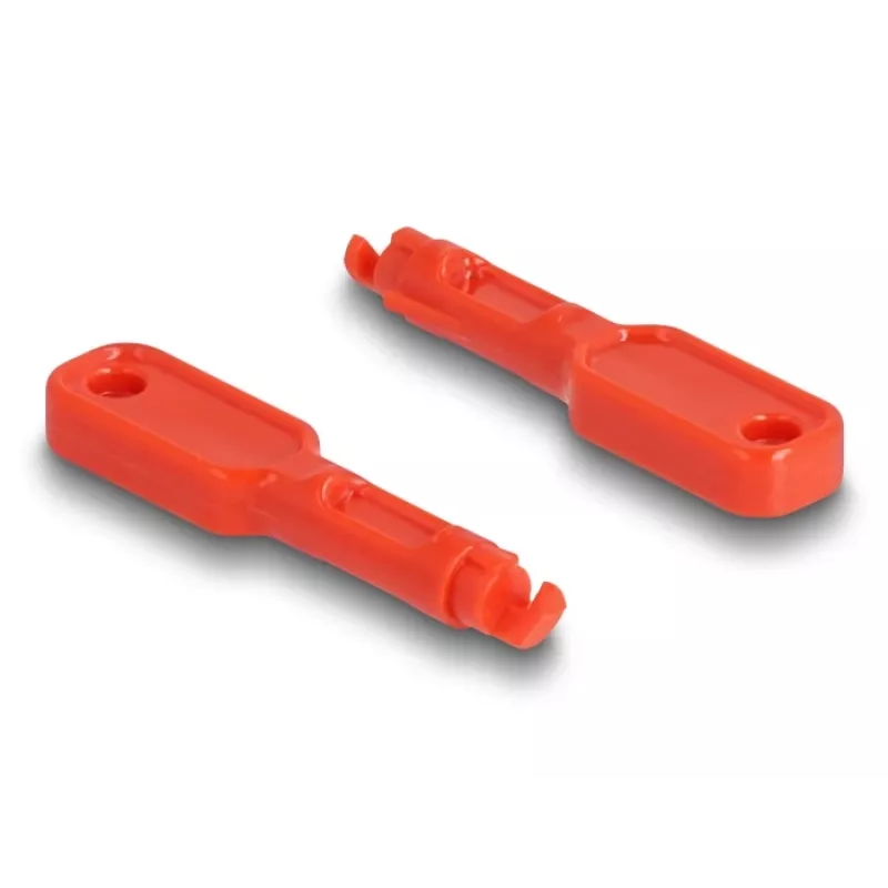 DeLOCK 20928 RJ-45 prievadų blokatorius, raudonas plastikas, 11 vnt.