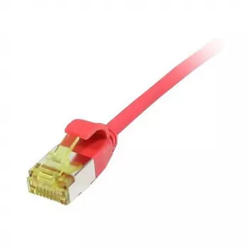Pataisos laidas RJ45, CAT6A 500MHz, 1,0 m, raudonas, U/FTP, plonas apvalus d=3,8 mm, TPE/LSZH (Superflex), AWG32, su Cat.7 žaliaviniu kabeliu, Synergy 21 (S217343V3)