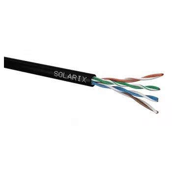 Tinklo kabelis Solarix SXKD-5E-UTP-PE UTP CAT5E 305m juodas